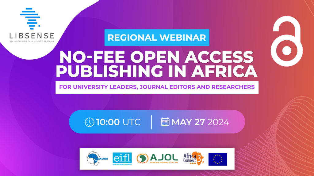 LIBSENSE Webinar : No-Fee Open Access Publishing in Africa