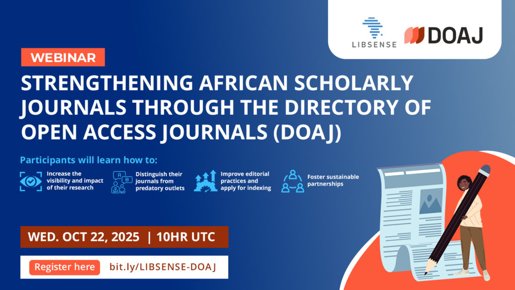 Strengthening African scholarly journals through the Directory of Open Access Journals (DOAJ)