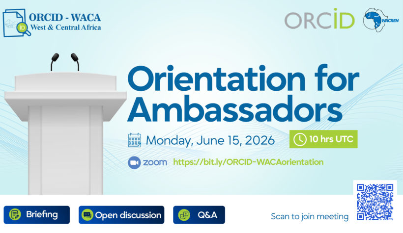 15 Ambassadors Selected to Advance ORCID Adoption in West and Central Africa