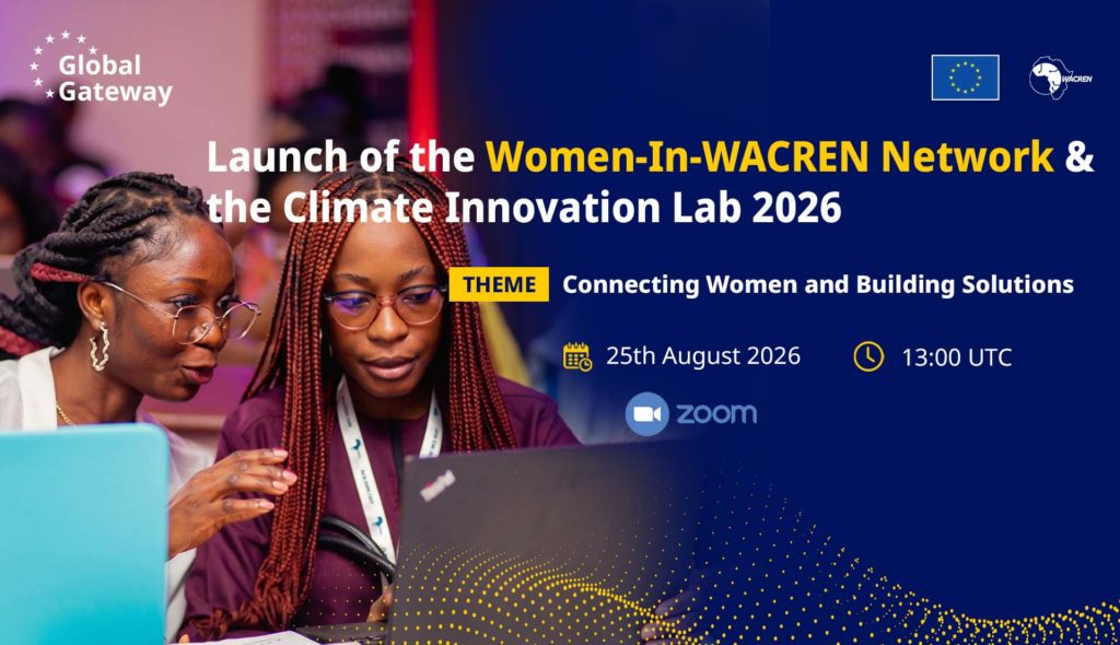 Women-in-WACREN to launch a new forum and a lab to enhance women's contribution to climate innovation in Africa