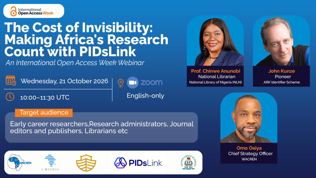 LIBSENSE to convene African research community on PIDsLink at International OA Week